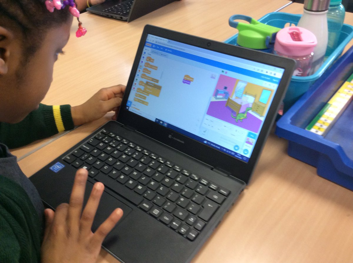 MrsBridgeEPS's tweet photo. We have enjoyed exploring algorithms in Computing this week. We made our dinosaur roar, move and jump for joy! #WeAreBrightFutures https://t.co/YNozoA3zS7