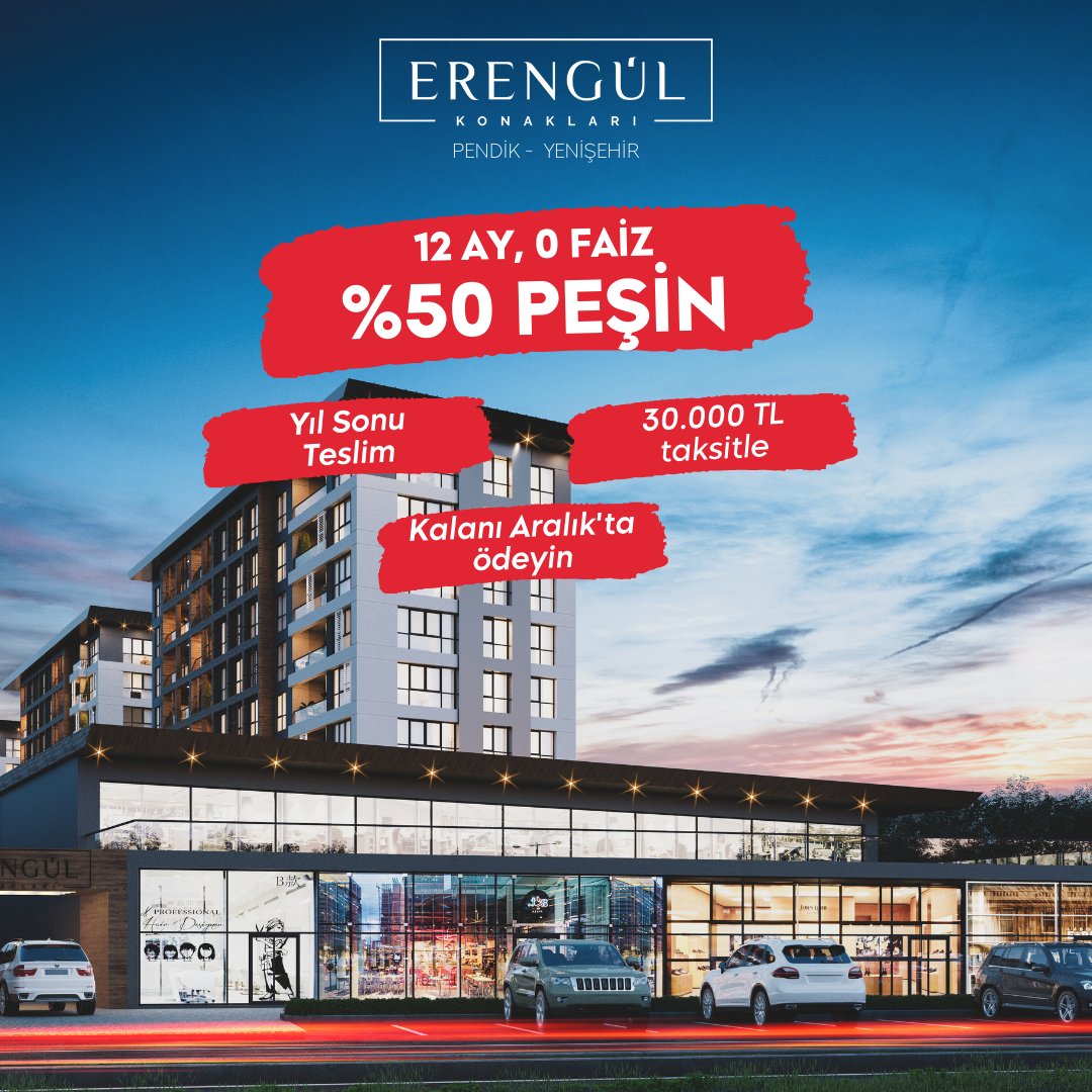 Deka_Yapi's tweet photo. Erengül Konaklarında %50 Peşin, 12 Ay, 0 Faiz, 30.000 TL taksitle, kalanı Aralık'ta ödeyin. 

#konut #ev #yenievim #faiz #taksit #kurtköy #pendik #istanbul https://t.co/ED4NO24QGx