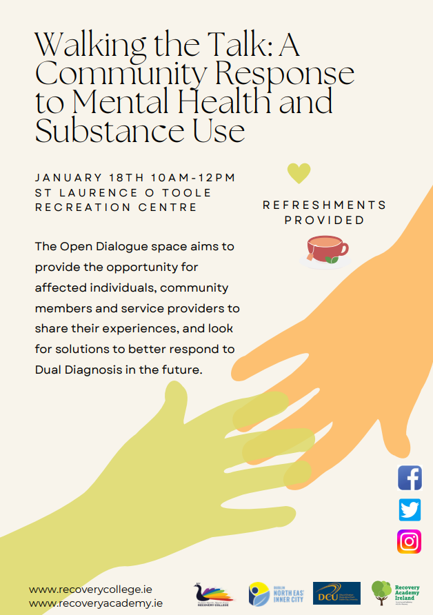 Important meeting at St. Laurence O'Toole Recreation Centre at 10am, 18th January - this Wednesday.  Details on the poster.  You can register using this link:  bit.ly/3H4mrij  @DNNERecoveryCol