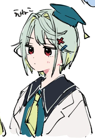 えねこさんの配信内で名付け親とかの話をしたので 活動半年の節目に最初のお仕立て案を公開します～ エネルギー少女のイメージはあったもののまだ色々模索してた最初期お化粧案と、そのあと今の姿にかなり近づいたバージョン。#京極絵ねこ 