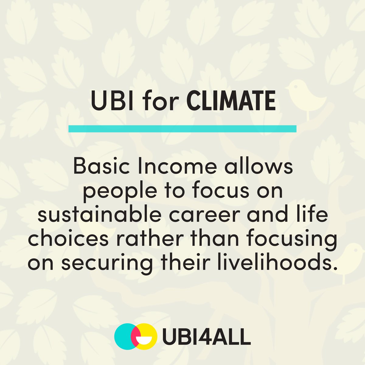 UBI4ALL_'s tweet photo. Not only does Basic Income support social justice, it also supports climate action by giving us the freedom to make sustainable choices. 

#ubi4all #basicincome
#climateprotection #socialjustice #changethesystemnottheclimate #Luetzerath #symbol #climatechange #climateprotection https://t.co/EmfaufSmnK