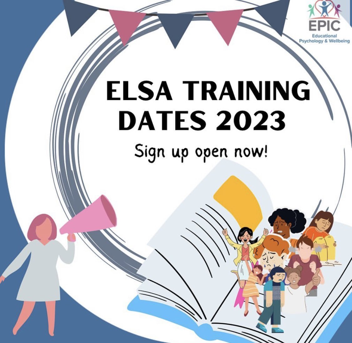 EPIC_Wellbeing's tweet photo. ๐Weโre excited to announce that ELSA training is back, 2023! ๐
The training involves 5 x FULL DAY SESSIONS.
The training will run from 9.30am-4pm.
Donโt miss out!! Itโs next month!
Book here: https://t.co/2oZpzG2wUp
#ELSAtraining #schooltraining #emotionalliteracy #EPIC https://t.co/NfrlEBZZyE
