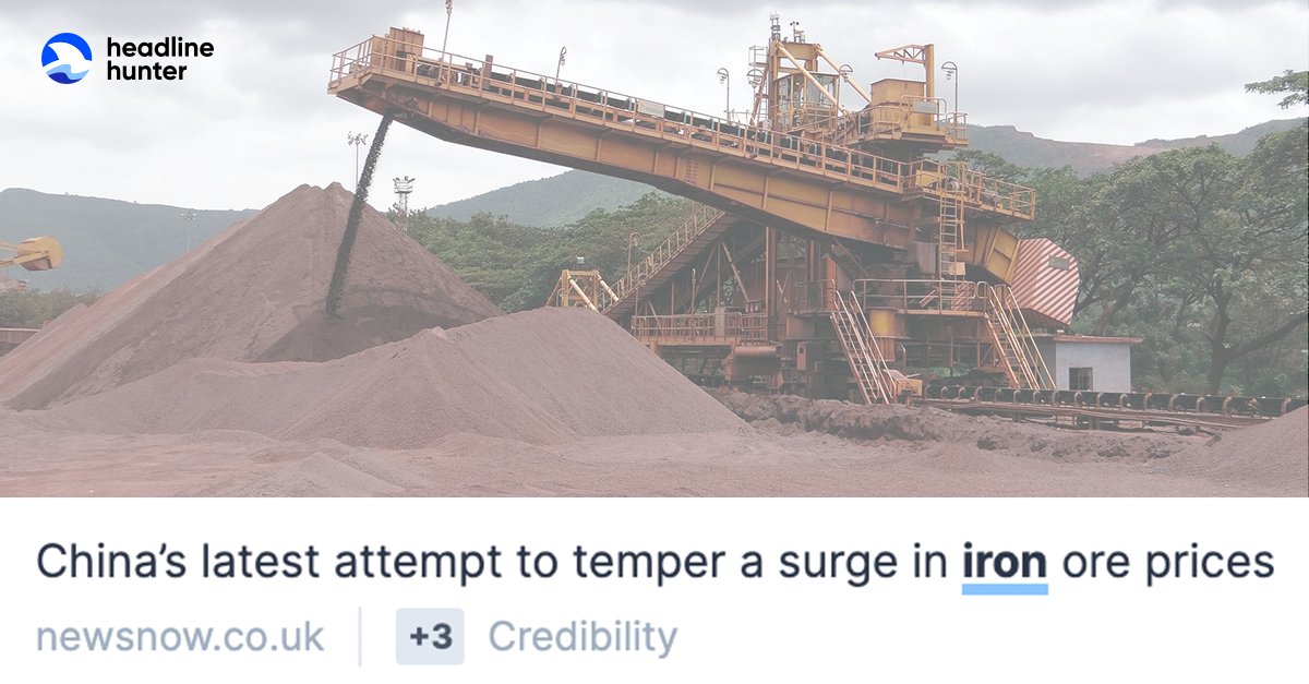 neptun_ai's tweet image. The latest uptrend in iron ore prices has prompted a new attempt by Chinese authorities to temper speculative activity.

Want to keep an eye on the market of #iron ore or other metals &amp;amp; their prices?

Try out HeadlineHunter &amp;amp; our steel companies module.

#CMRG #ndrc #metal #mmi