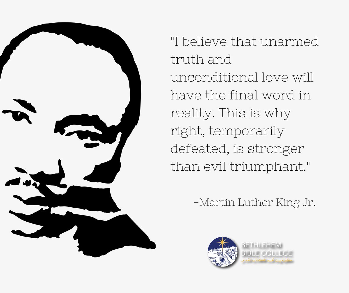 Palestinians love Martin Luther King, he was a man of wisdom!

#BethlehemBibleCollege #MartinLutherKingDay