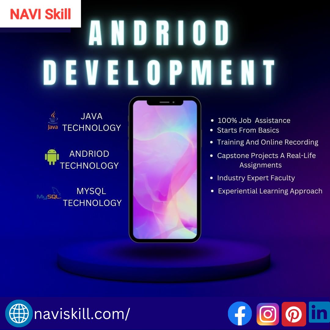 navi_skill's tweet image. Get job-ready 🏃 in no time with specialized 📱Android Development training from Navi Skill! 🎓
Our expert coaches guide you to success with the latest tools and techniques 🤖
#andrioddevelopment #mobileappdevelopment #andrioddeveloper #mobiledeveloper #java #kotlin #naviskill