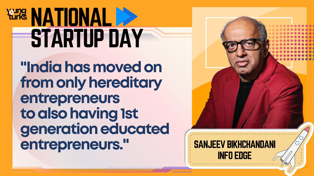 Young Turks (@cnbcyoungturks) on Twitter photo #NationalStartupDay | What's the greatest change that Indian #entrepreneurship has seen over the last two decades? Sanjeev Bikhchandani (<a href="/sbikh/">Sanjeev Bikhchandani</a>) explains at the #NationalStartupAwards2022.
<a href="/InfoEdgeVC/">Info Edge Ventures</a> <a href="/startupindia/">Startup India</a> <a href="/DPIITGoI/">DPIIT India</a> <a href="/sidbiofficial/">Small Industries Development Bank of India</a> #NationalStartupDay | What's the greatest change that Indian #entrepreneurship has seen over the last two decades? Sanjeev Bikhchandani (<a href="/sbikh/">Sanjeev Bikhchandani</a>) explains at the #NationalStartupAwards2022.
<a href="/InfoEdgeVC/">Info Edge Ventures</a> <a href="/startupindia/">Startup India</a> <a href="/DPIITGoI/">DPIIT India</a> <a href="/sidbiofficial/">Small Industries Development Bank of India</a>