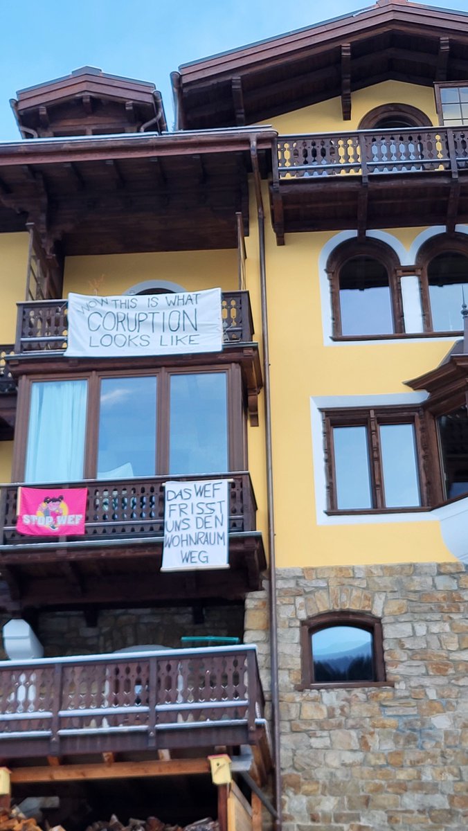 Kritik am #wef23 gibt es auch bei den Bewohnern in Davos.