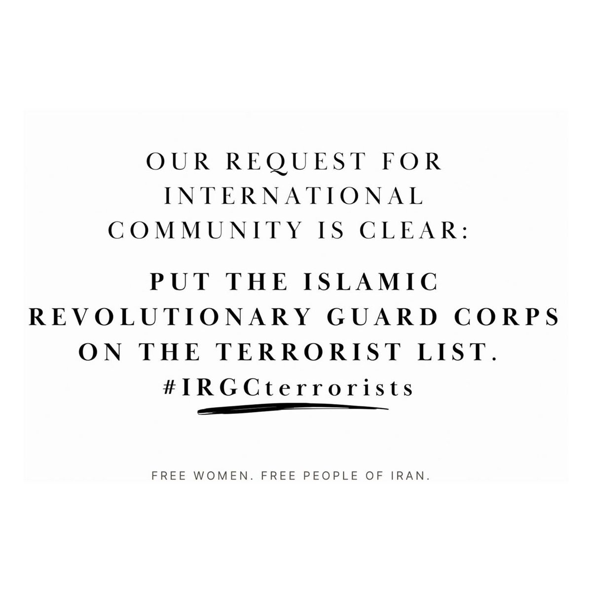 AramOB's tweet photo. IRGC is a terrorist group, the world has to recognise it in its true name. 
#IRGCterrorists
#MahsaAmini https://t.co/ZinVIAHdd0