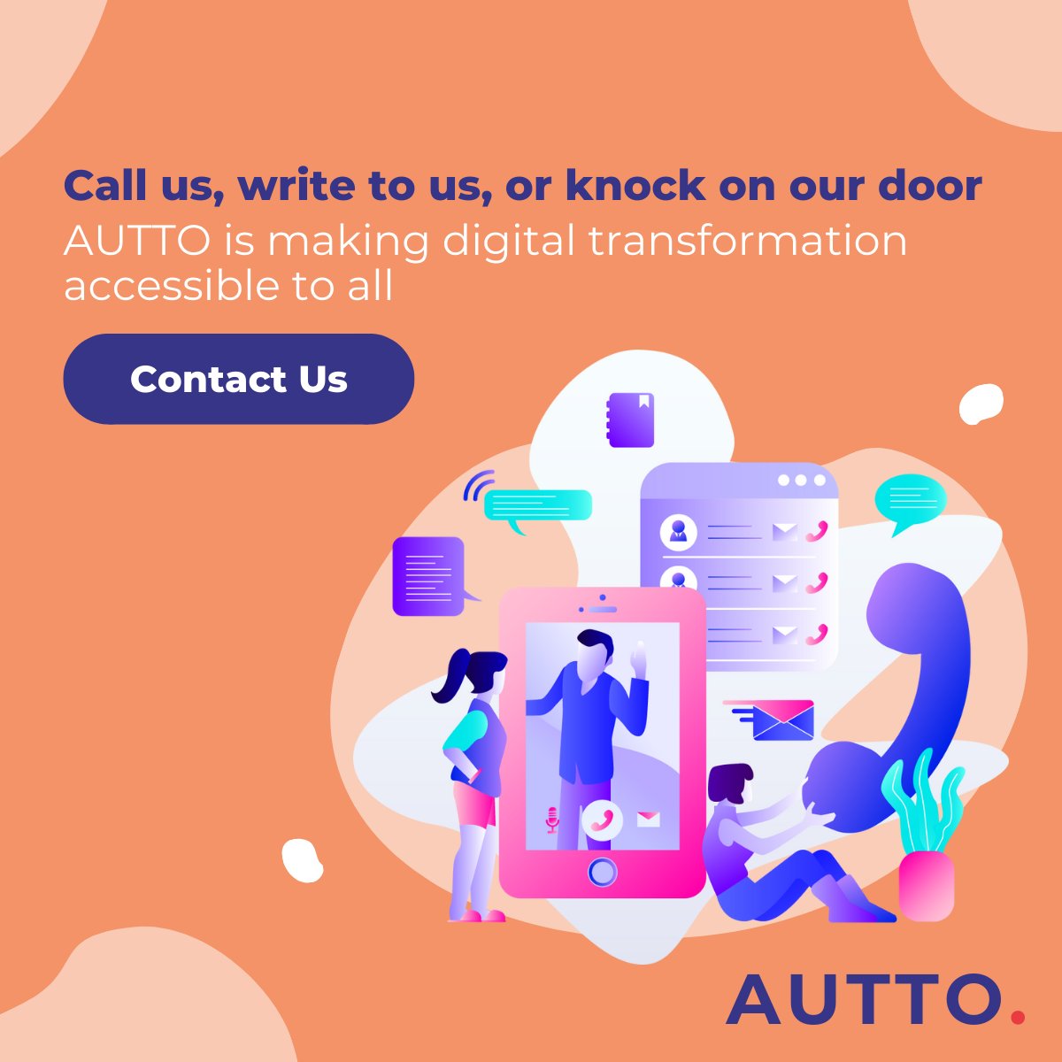 AuttoIO's tweet photo. Our AUTTO product specialists are waiting for you to contact them. They are ready to understand your business process complexities and their goal is to help you save time.
Contact us today: https://t.co/4bgaEgWow4
#automation #digitaltransformation #business #automate https://t.co/NZ2DUwwbjT