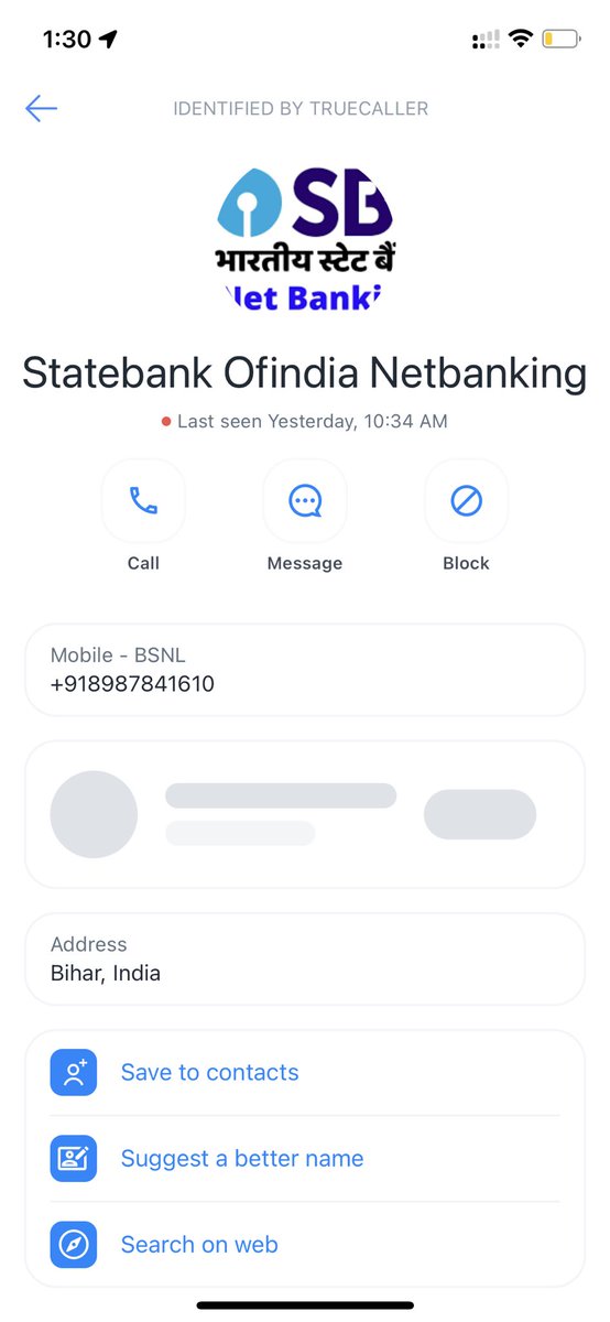manishBcool's tweet photo. @TheOfficialSBI below number is used to send phishing sms to users https://t.co/cTEXomCIe8