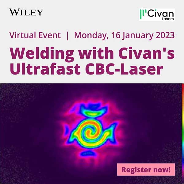 Live in 5 hours: Webinar “Welding with Civan’s ultrafast CBC laser: basics, opportunities and challenges”, Monday, 16 January 2023, 2pm CET | 8am EDT. Register for free live attendance or playback: events.bizzabo.com/448348?utm_sou…