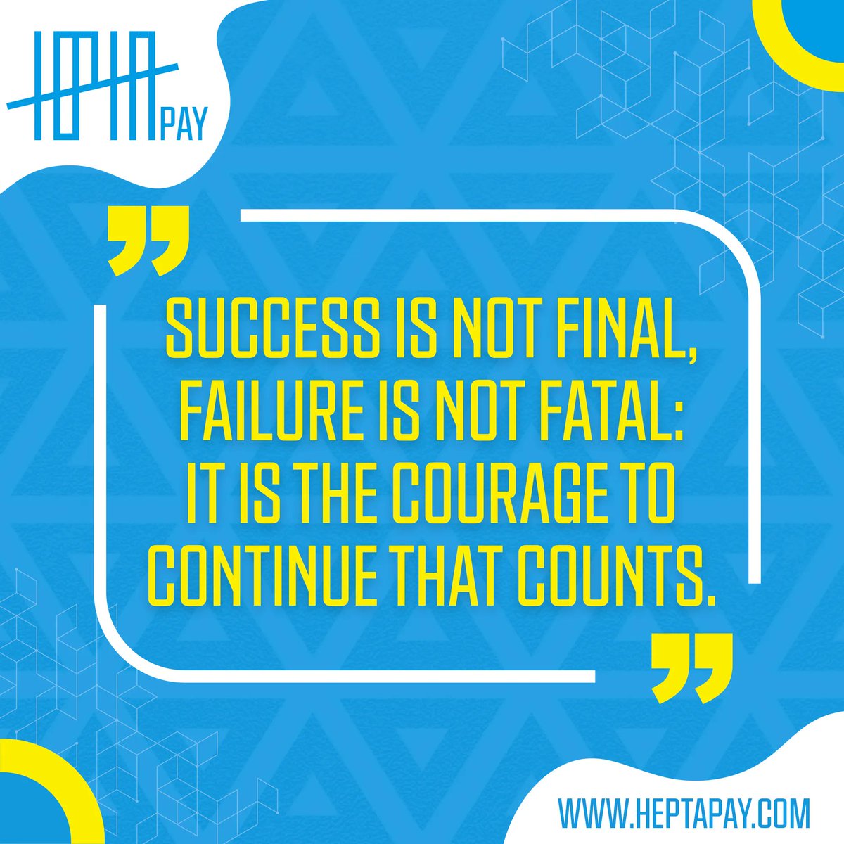 HeptaPay's tweet photo. #MondayMotivation The goal is to keep at it! 
#HeptaPay #KOT #RwOT #Mondayblues https://t.co/8d6tXfIY0a