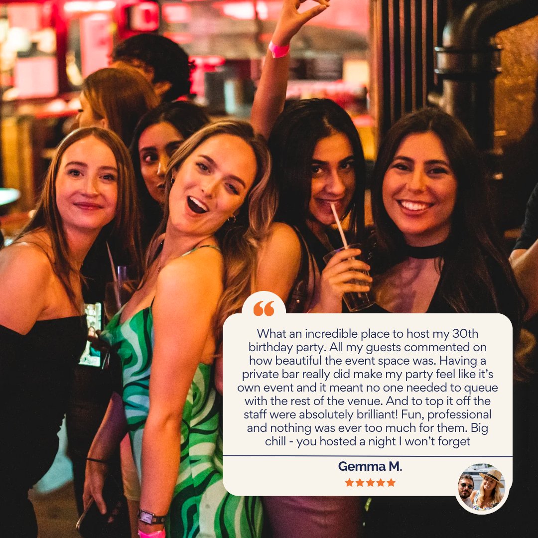 bookadouk's tweet photo. Check out this review for @bigchillbar! 🌟 

#bookadouk #bigchill #bigchillbar #newparnter #reviews #birthdayparty #venuereview #event #eventplanning https://t.co/uwpnkbKAXc