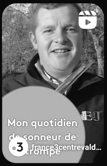 DTV45000's tweet photo. Aujourd'hui à 12h sur #France3 #centrevaldeloire ! Guyaume Vollet raconte son #quotidien de #sonneur de #trompe... #Gîtes #lesgrandesmaisonsLorris #lorris #concert #cours #visio #groupedetrompe #hebergement #masterclass #stagedetrompe #dtv #edj #campagne #pension #giteetape https://t.co/y304jrrVbN
