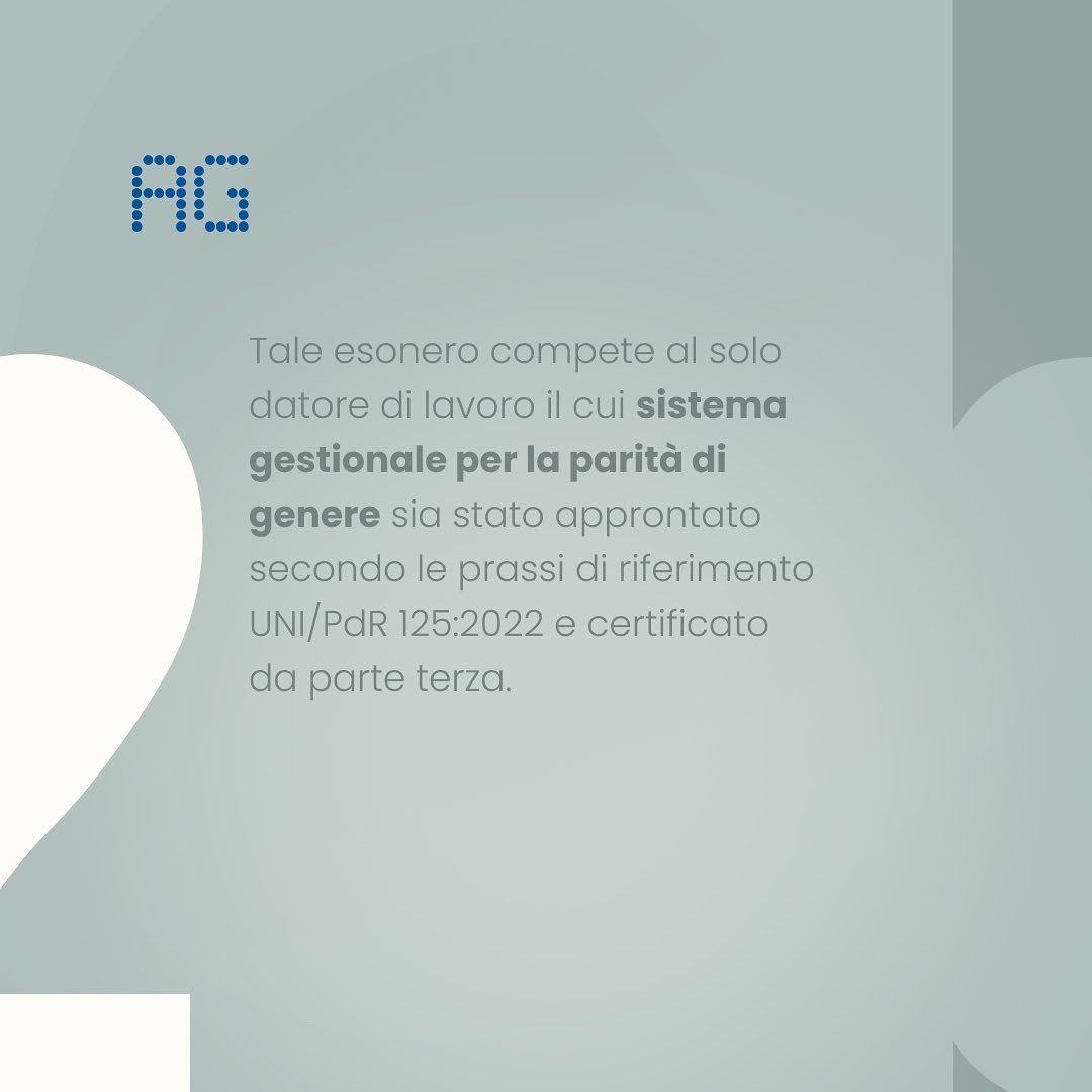 stagcv's tweet photo. #AGNova
L’INPS offre indicazioni operative su come fruire l’#esonerocontributivo nella misura massima di 50mila euro annui a beneficio delle imprese che abbiano ottenuto entro il 31/12/22 la certificazione del sistema gestionale per le pari opportunità. 
https://t.co/3uxSslEgfD https://t.co/bdgzq6M6Dv