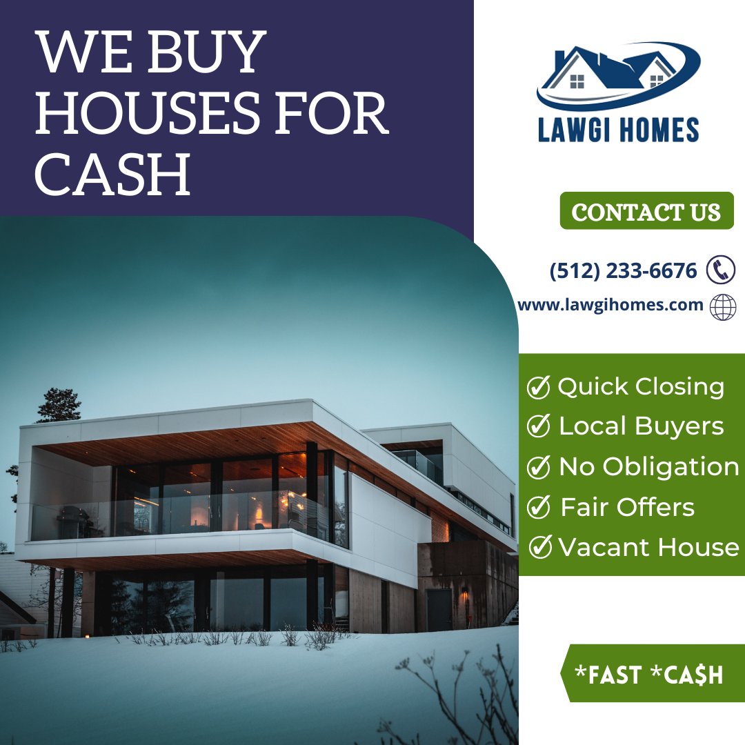 LawgiHomes's tweet photo. Are you looking to sell your house fast and for cash? Look no further! We buy houses in any condition and any location. No need for repairs or renovations. Contact us today and get a cash offer in 24 hours. #WeBuyHousesForCash #CashForHouses #RealEstate #SellYourHouseFast https://t.co/YYTh6toZm5