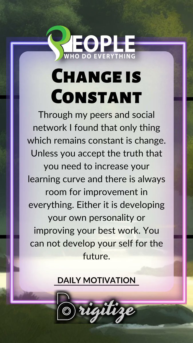 aat808official's tweet photo. Change is the only thing that is constant

#professionaldevelopment #professional #change #chnagemanagement #pwde #peoplewhodoeverything #management #changetheworld #changeisconstant https://t.co/fJYfvcr5Qs