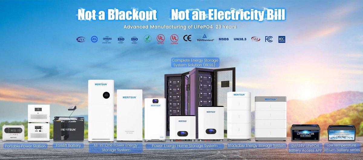 The #MeritSun family is here to support you! As an industry-leading supplier of #battery energy storage systems.We have a very good R&amp;D team, a growing product line and can provide customized solutions to manage your #energy and power your life. 

meritsunpower.com
