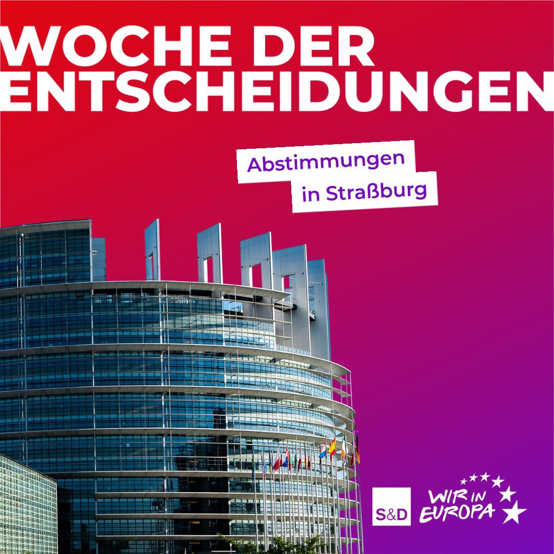 SPDEuropa's tweet photo. Guten Morgen!
Heute startet Abstimmungswoche in Straßburg. Unsere Schwerpunkte:
🤝 Uber, Lieferando & Co – faire Arbeitsbedingungen für #Plattformbeschäftigte
🛑 Jetzt aufräumen: Wahl eines*r
Vizepräsident*in als Nachfolger*in Eva #Kailis
🚯Export von Plastikmüll verbieten
1/2👇 https://t.co/FgLbTruhSc