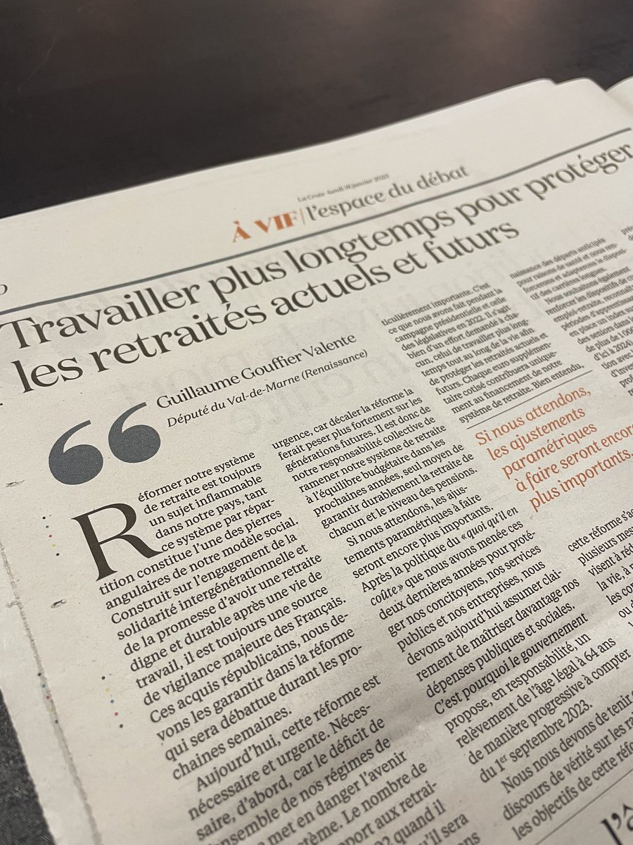 G_GouffierVal's tweet photo. Nous devrons travailler plus longtemps pour protéger les retraités actuels et futurs, mais au delà œuvrer pour un système plus #juste et plus #lisible pour toutes et tous. Retrouvez ma tribune sur notre réforme #retraites publiée aujourd’hui dans @LaCroix https://t.co/Ge90vX2Qlb https://t.co/ZTaTtcQujq