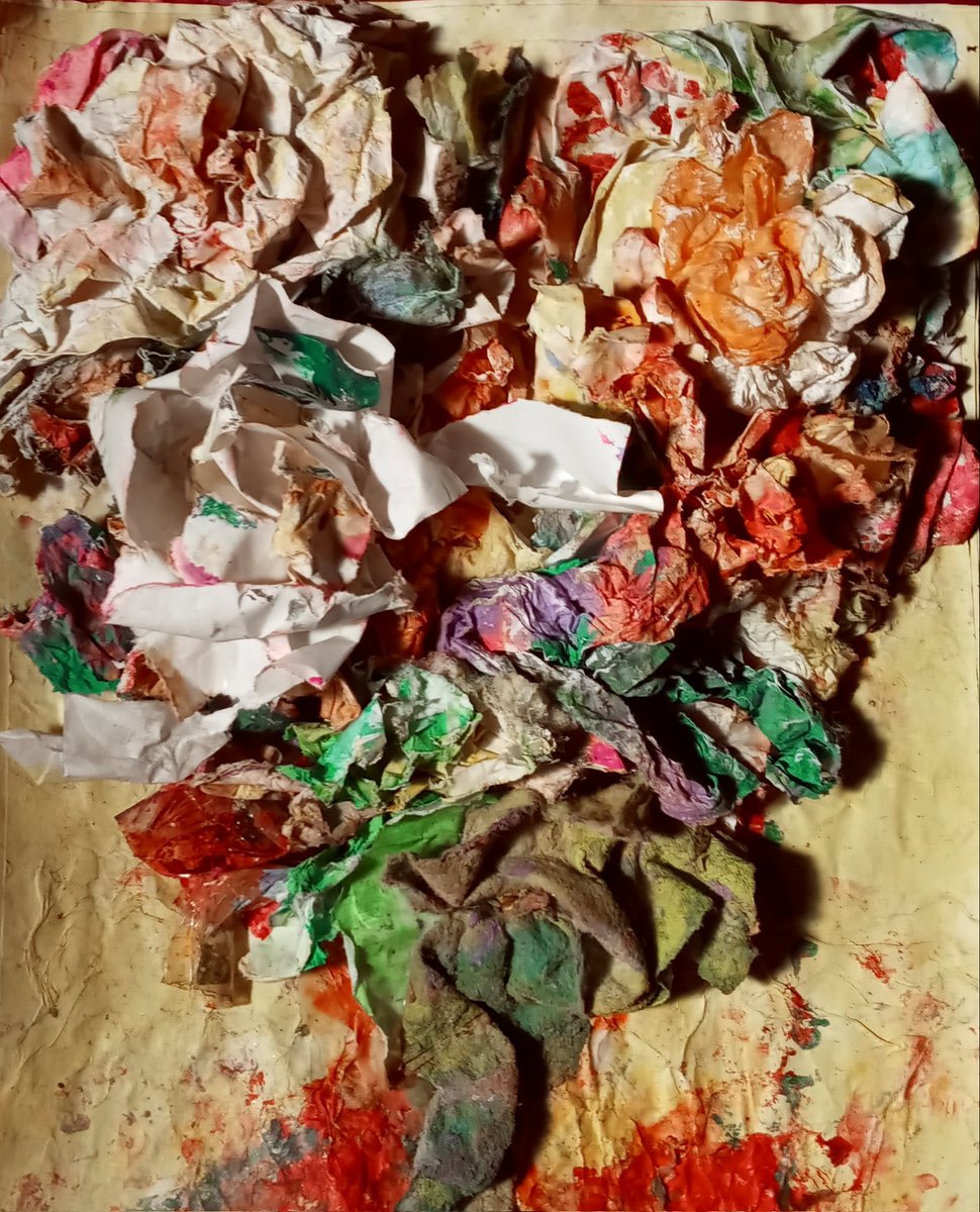 Rogercopy9's tweet photo. Paper, plastic, acrylic, ink on paper https://t.co/PoxQrBqqRN