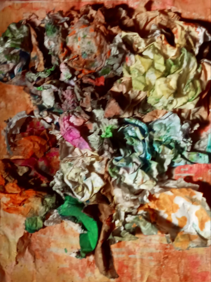 Rogercopy9's tweet photo. Paper, plastic, acrylic, ink on paper https://t.co/01X3bP6dKq
