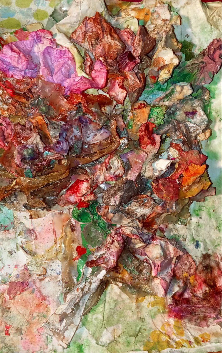 Rogercopy9's tweet photo. Paper, plastic, acrylic, ink on paper https://t.co/UaUgK6wFlY