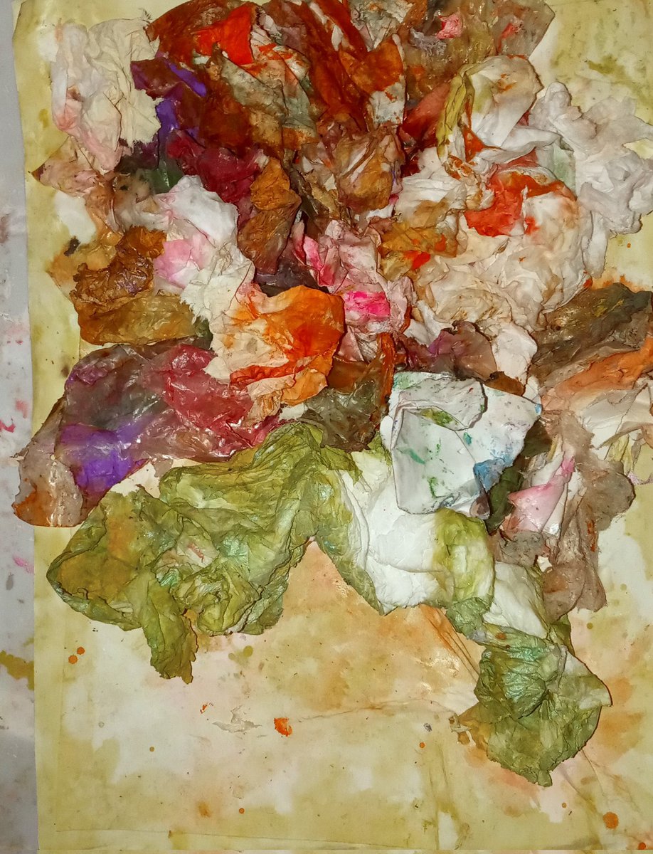 Rogercopy9's tweet photo. Paper, plastic, acrylic, ink on paper https://t.co/Dl8irE7DHL