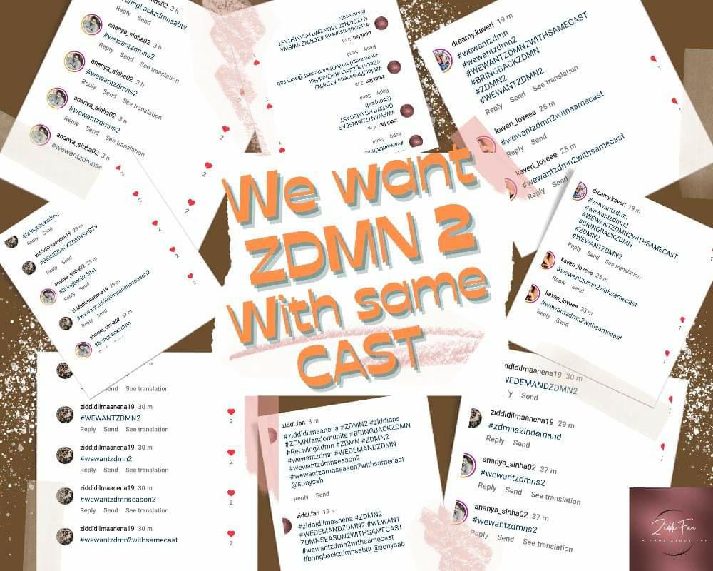 trueziddian's tweet photo. Hey guys please do participate in spamming sessions.. for further information contact @zdmn_my_love 
#ziddidilmaanena #ZDMNfandomunite #BRINGBACKZDMN #ReLivingZdmn #DilZiddiHai #wewantzdmn2withsamecast #KoeZi #SidSa #MoRan https://t.co/zg6KQQXnHH