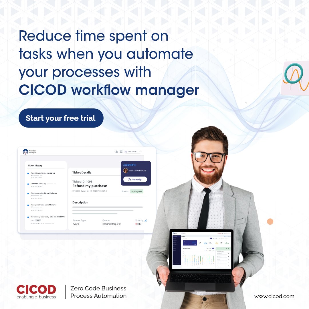 getcicod's tweet image. Automate your processes and cut back on time spent on tasks with CICOD Workflow Manager
Start your 30 day free trial
zcu.io/pc01
#Automation #Workflow #Workflowtool #technology #generalmanager #director #operationsmanager