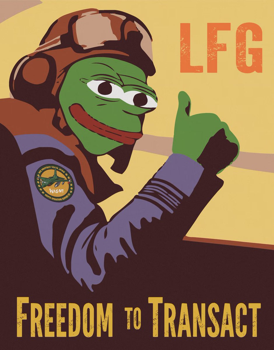 gm 🐸
FREEDOM TO TRANSACT _________ LFG