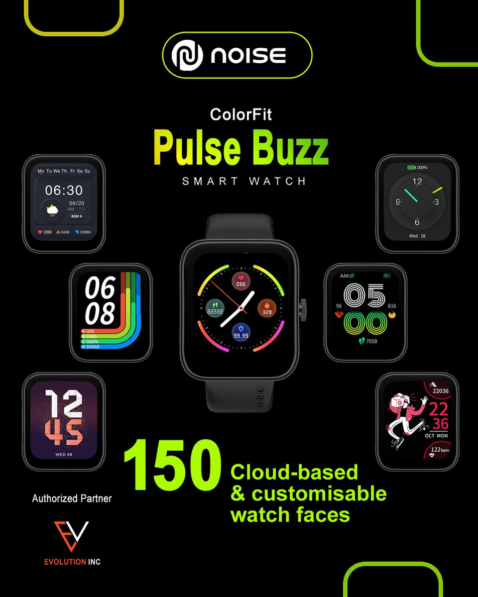evolutioninc_'s tweet photo. Noise ColorFit Pulse Buzz with 150 cloud based and customized Watch Faces!
For distributorship opportunities contact - business@evonext.in
#Colorfit #noisesmartwatch #evolutionincindia #distributors #india #smartwatch #watch #sports #noisewatch #noise #PulseBuzz https://t.co/85y12eR6Nb