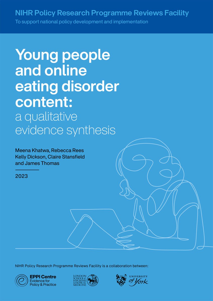 What are young people’s experience of online eating disorder content? Our new review found that online communities can offer refuge for some but can also trigger harmful behaviour → bit.ly/oedcqes with <a href="/crd_york/">CRD</a> <a href="/LSHTM/">London School of Hygiene & Tropical Medicine</a> <a href="/IOE_London/">IOE, UCL's Faculty of Education & Society</a> @NIHREvidence <a href="/DHSCgovuk/">Department of Health and Social Care</a> <a href="/Louca_Mai/">Louca-Mai Brady</a> etc