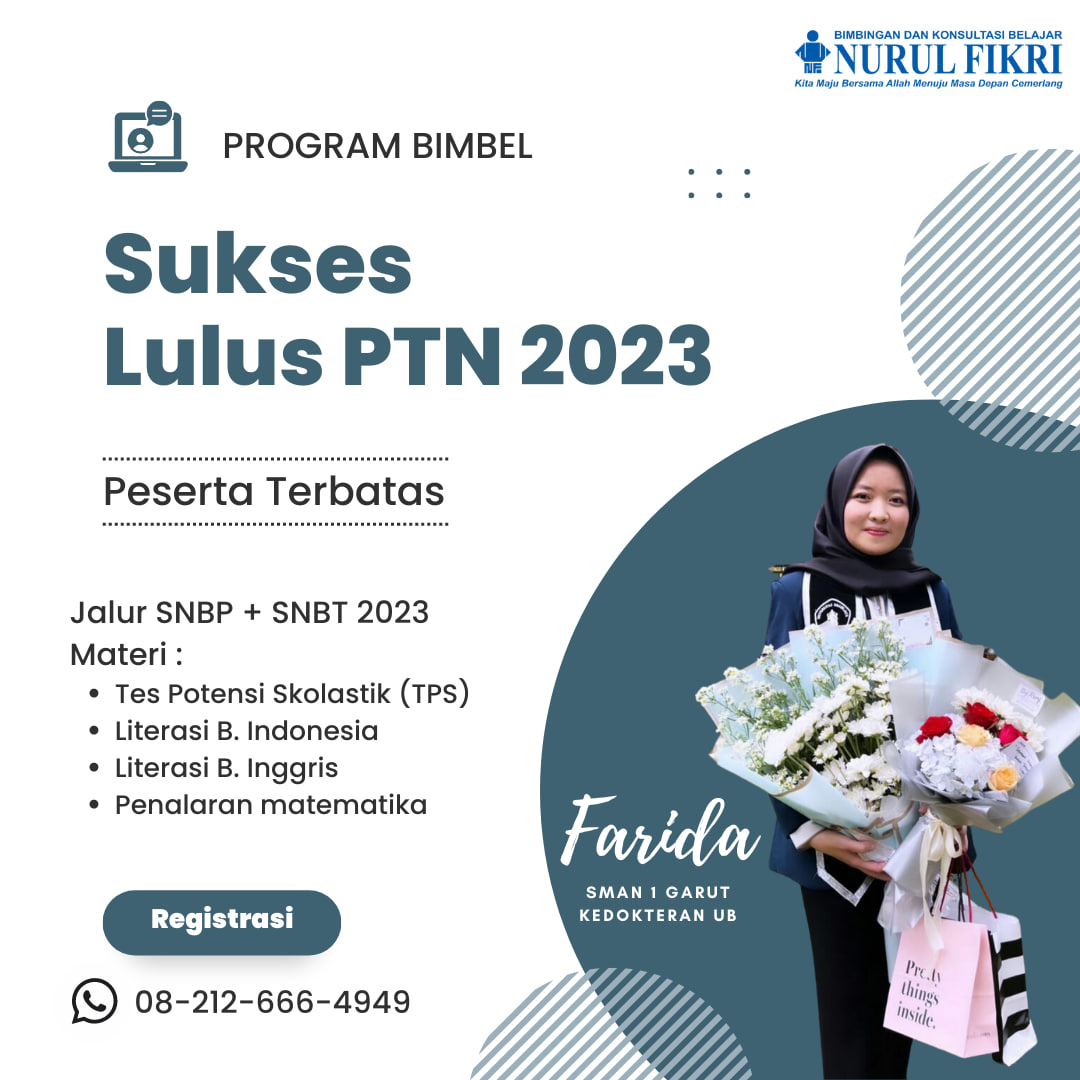 nfgarut's tweet photo. Sukes Masuk PTN 2023.

#nfgarut #bimbelnf #nurulfikrigarut https://t.co/1zxgsjekGh