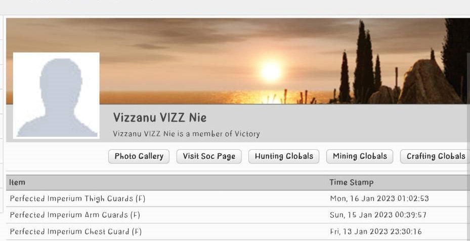 CyreneShawna's tweet photo. A HUGE congrats to Vizzanu VIZZ Nie on getting the first pieces of Perfected Imperium Armor.🤩🥳
-Perfected Imperium Thigh Guards (F)  Mon, 16 Jan 2023 01:02
-Perfected Imperium Arm Guards (F)  Sun, 15 Jan 2023 00:39
-Perfected Imperium Chest Guard (F)  Fri, 13 Jan 2023 23:30 https://t.co/N45cvs2Fry