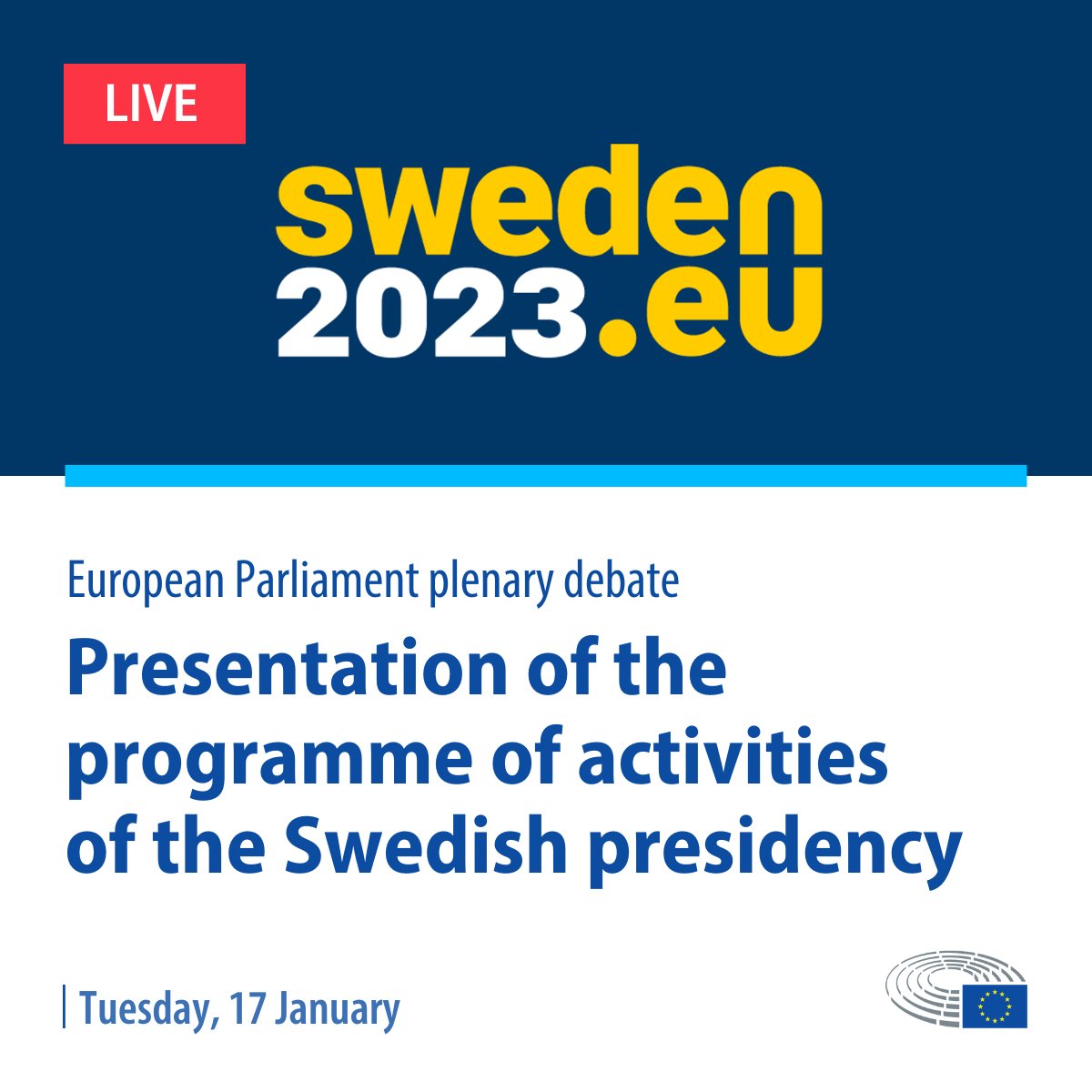 Prime Minister Kristersson to present Sweden’s EU Council Presidency priorities

🔴 Follow the discussion live (10:00 🇨🇾)➡️bit.ly/2ut0xjP