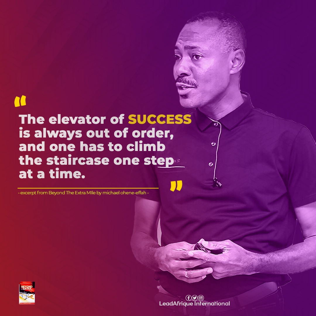 LeadAfrique's tweet photo. Achieving success is a climb, not a ride. Take it one step at a time.
#successclimbing #stairsnotelevator #stepbystepsuccess #successistimeconsuming #successonebyone #successisnotinstant #successisachallenge https://t.co/q3JEwDDmWA
