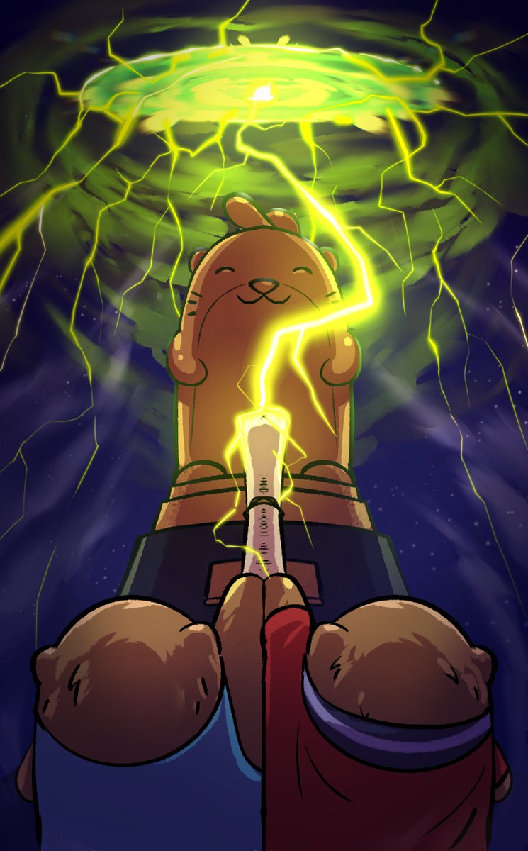 TheGerbs's tweet photo. Upon lifting the prize,

A Gerb statue appeared!

Sparks started to fly,

A portal was near! https://t.co/9E0wzQZ1BO
