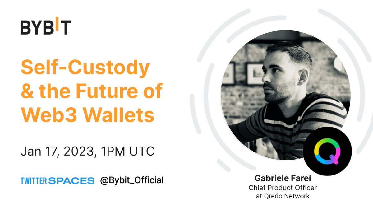 Bybit_Official's tweet image. 📣 #Bybit Twitter Space with Gabriele Farei, Chief Product Officer at @QredoNetwork 

🗓 Jan 17, 2023, 1PM UTC

👉🏻 Set your reminder here: shor.by/K0tz

#TheCryptoArk #Web3