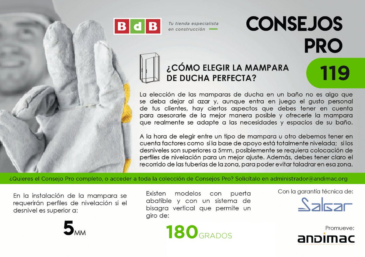 🚿 ¿Sabías que en la instalación de una mampara de ducha es importante tener en cuenta el desnivel de la base de apoyo?

Si supera los 5mm, es posible que necesites perfiles de nivelación.

#MaterialesDeConstruccion #TiendasBdB #Construccion #ConsejoPRO