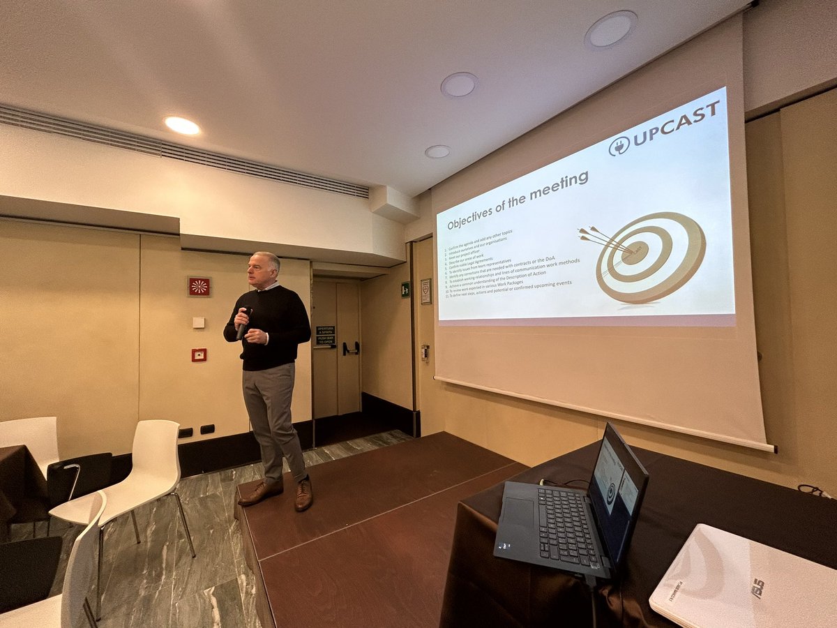 With an early morning start we have kicked off our meeting in Milan 🇮🇹about the #UPCAST project funded by the 🇪🇺