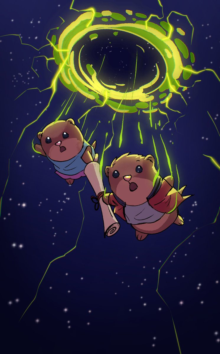 The portal then opened, 

It pulled the Gerbs in!

And this is where,

Their adventure begins...