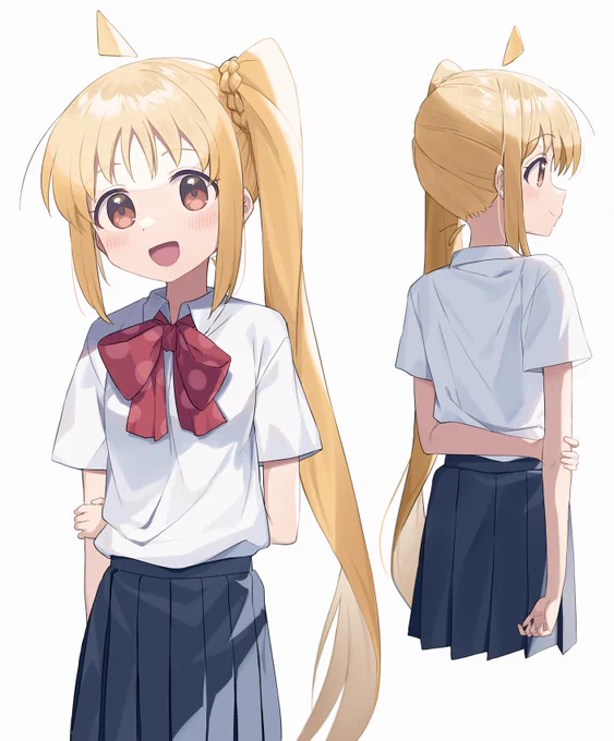虹夏ちゃんが後ろで腕組むのめっちゃ好きという絵です 
