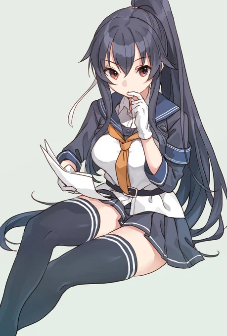 お題箱から、両足ニーソの矢矧改二乙 #艦これ 