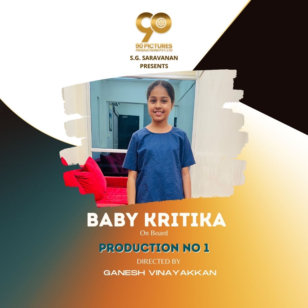 kayaldevaraj's tweet photo. We’re happy to announce that
@baby_kritika
is starring in production no.1 of @90_pictures
Produced by #SGSaravanan
Directed by @ganeshvinayakan
@mynnasukumar @YugabhaarathiYb
@artilayaraja @editorkishore
@Aravoffl @iamramyapandian
@kaaliactor @onlynikil1 https://t.co/63z9HJAygF
