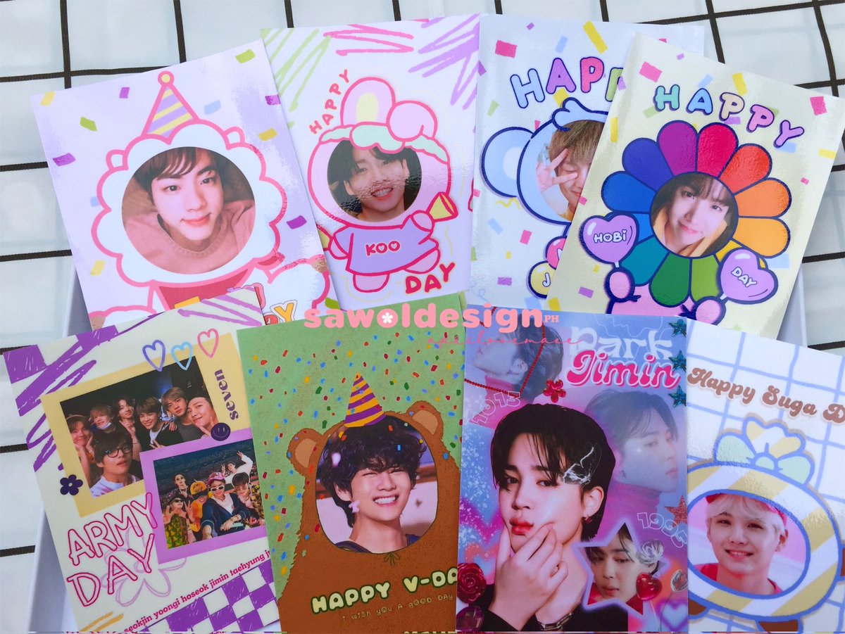 _swldesigns's tweet photo. Wts | Lfb merch collection pc
💜 BTS Deco Greeting Card

✧ Price: P8 ea if No Coat
✧ Price: P10 ea if Glossy or Matte Coated
✧ Price: P12 ea if Glittered
✧ with freebies
✧ comment "member + qty" or DM me

✧ shipping: SCO or your preferred courier

jungkook rm suga v jimin https://t.co/eB0IuplJOF