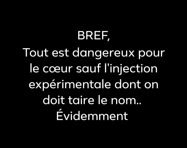 EGaroste's tweet photo. ⬇️ Lacer ses baskets, manger seul, manger de la mozzarella Absolument tout provoque #ArrêtsCardiaques et #AVC
MAIS PAS LA PIQÛRE VILAINS PETITS #COMPLOTISTES 

#CovidVaccine #CovidIsOver #Covidiots2022 #PfizerGate #Pfizer #COVID19 #vaccination #Vaccin #vaccine #vaccines https://t.co/98rpT5xWAS