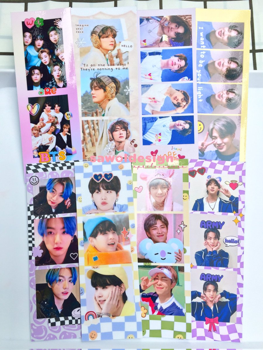 _swldesigns's tweet photo. Wts | Lfb merch collection pc
💜 BTS Deco Photo Strip

✧ Price: P4 ea if No Coat
✧ Price: P5 ea if Glossy / Matte Coated
✧ Price: P8 ea if Glittered
✧ with freebies
✧ comment "member + qty" or DM me

✧ shipping: SCO or your preferred courier

jungkook rm jin suga jimin v jk https://t.co/4SkAsk73Wm