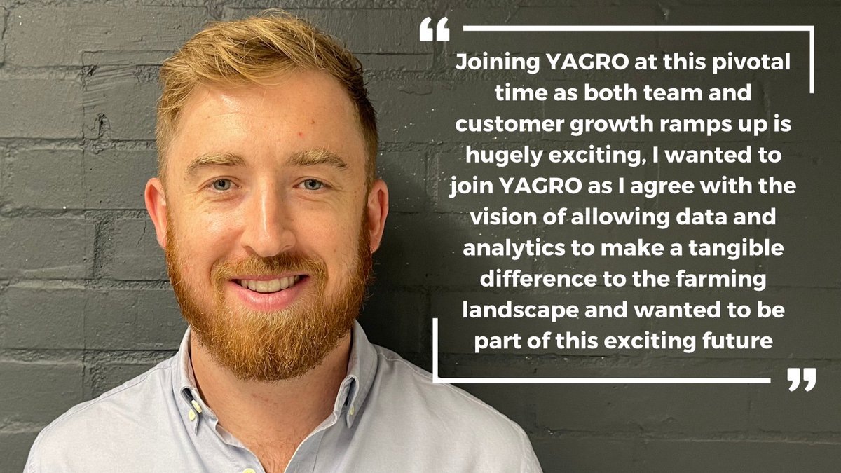 yagroltd's tweet photo. Welcome Tom MacBride as Head of Commercial.
With a background in big data and analytics through innovative b2b sports betting technologies, Tom brings a wealth of knowledge to lead the commercial team.
#team #yagro #agtech https://t.co/uSzY0SD2BU