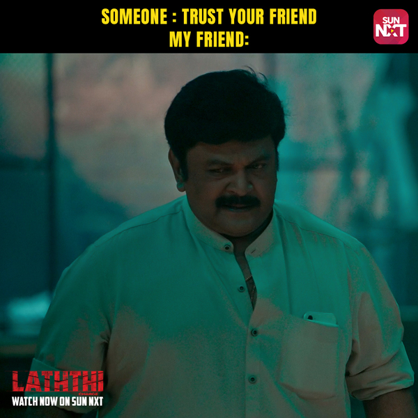 sunnxt's tweet photo. Muruganandham be like: Neenga ipadi panuvinganu na neanachi paakala sir
https://t.co/j7F61nmmPA
#SunNXT #Laththi #LaththiCharge #Vishal #Sunaina #Prabhu #Munishkanth #MeeshaGhoshal #ThalaivasalVijay #AVinothKumar https://t.co/c8y9VSjSe8